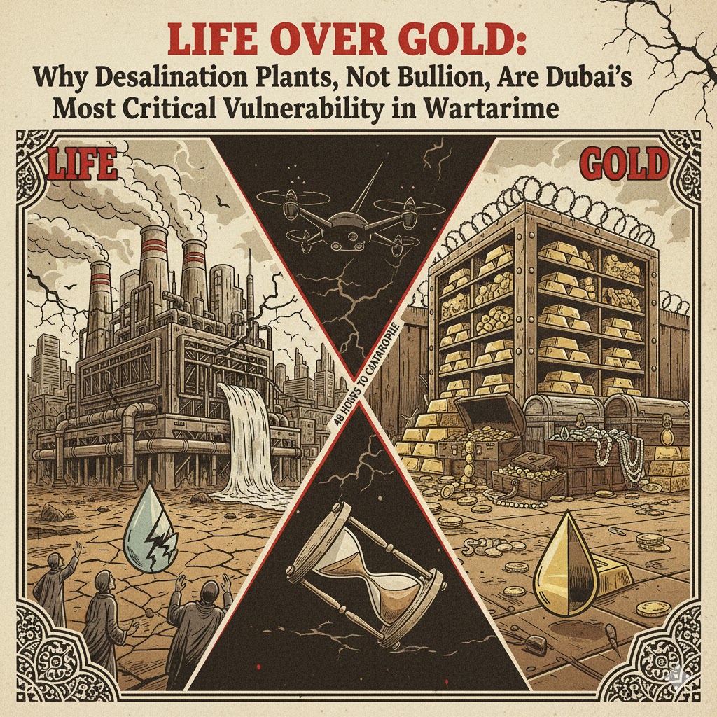Life Over Gold: Why Desalination Plants, Not Bullion, Are Dubai’s Most Critical Vulnerability in Wartime