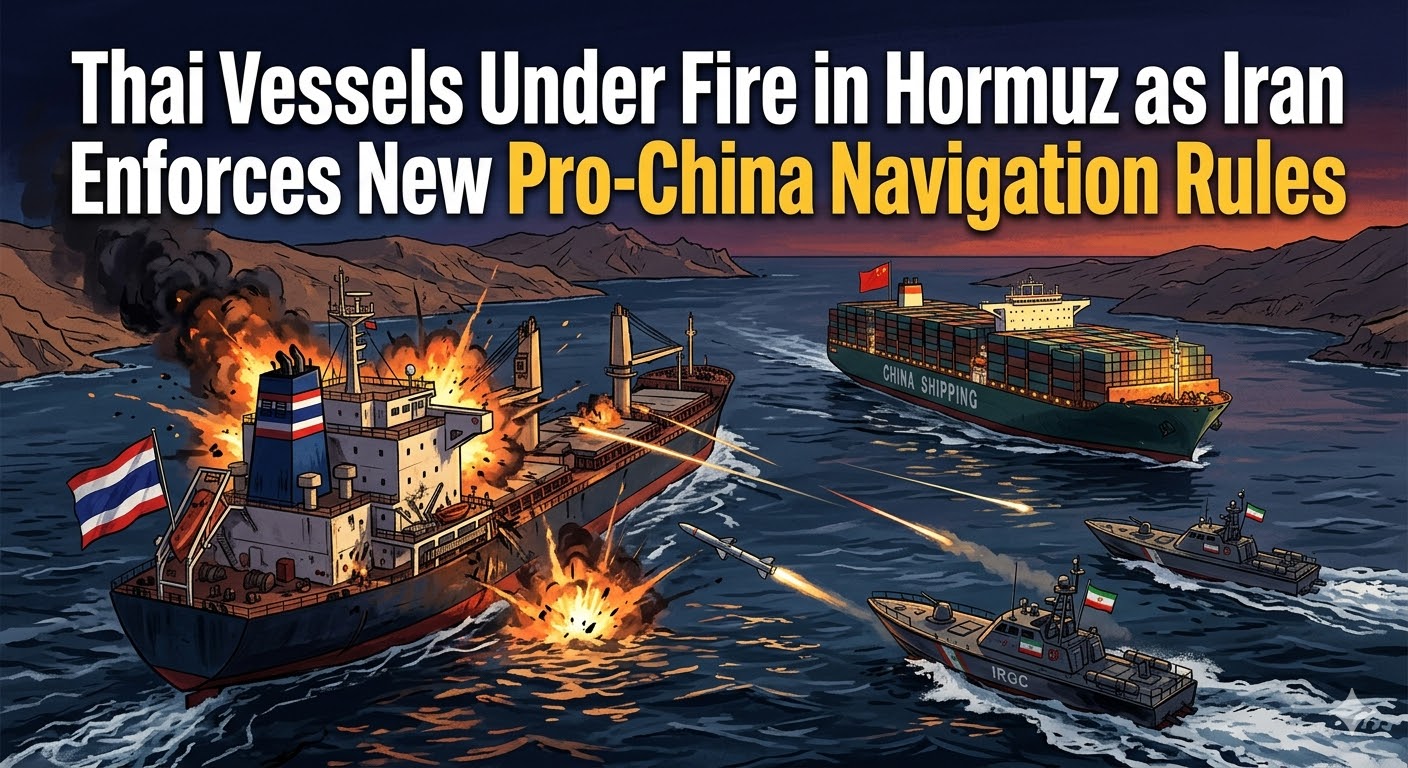 Thai Vessels Under Fire in Hormuz as Iran Enforces New Pro-China Navigation Rules