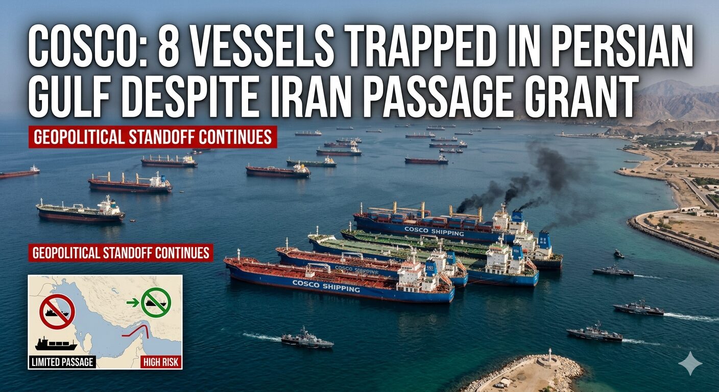 COSCO’s 8 Vessels Trapped in Persian Gulf Despite Iran Grant Passage