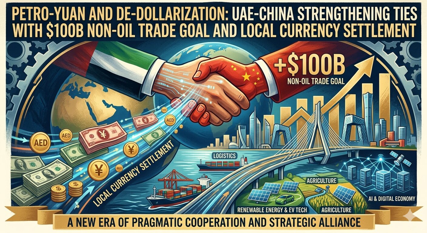 PetroYuan Reinforcement: UAE-China Strengthening Ties with $100B Non-Oil Trade Goal and Local Currency Settlement