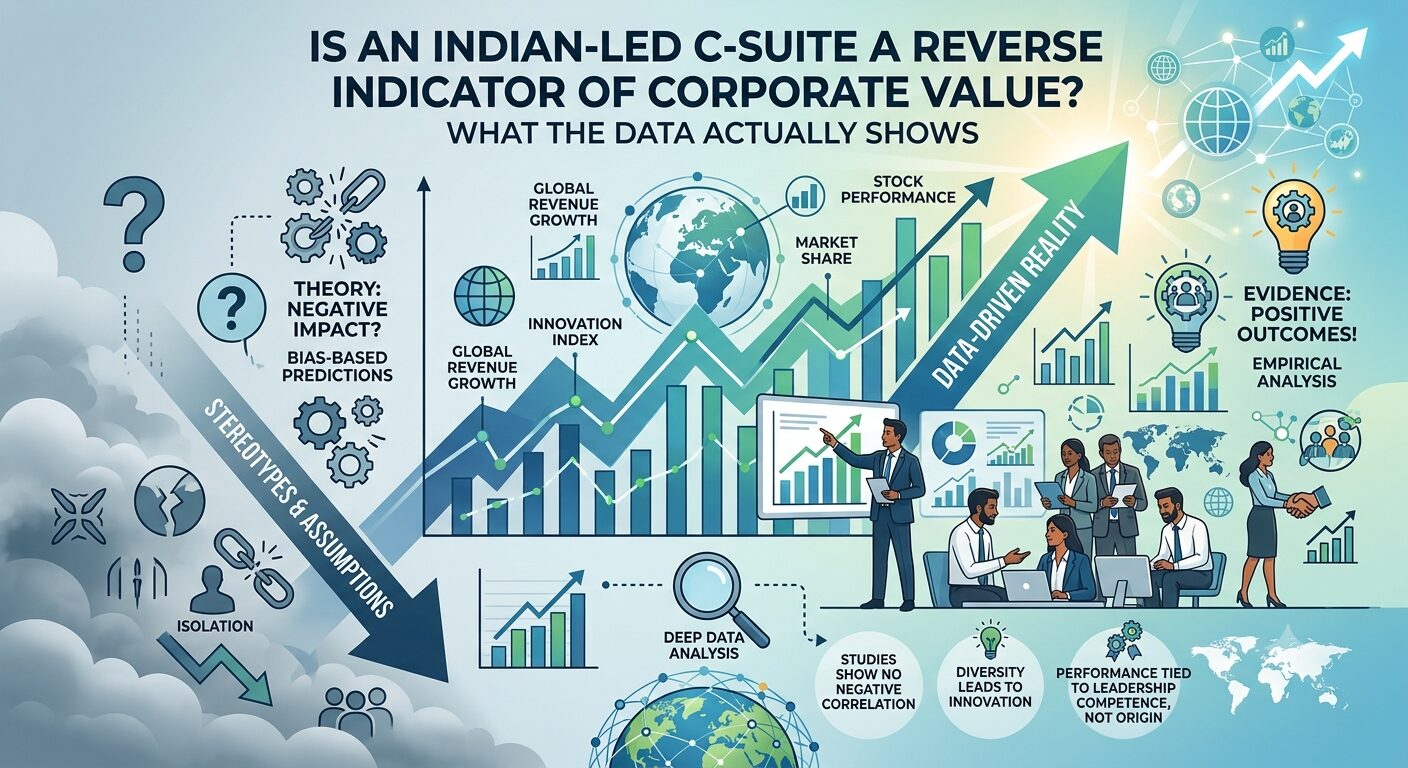 Is an Indian-Led C-Suite a Reverse Indicator of Corporate Value? What the Data Actually Shows