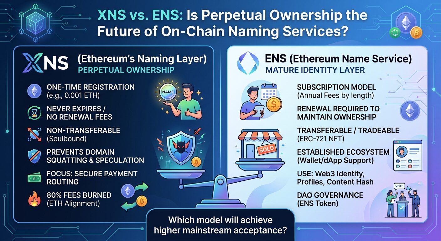 XNS vs. ENS: Is Perpetual Ownership the Future of On-Chain Naming Services?