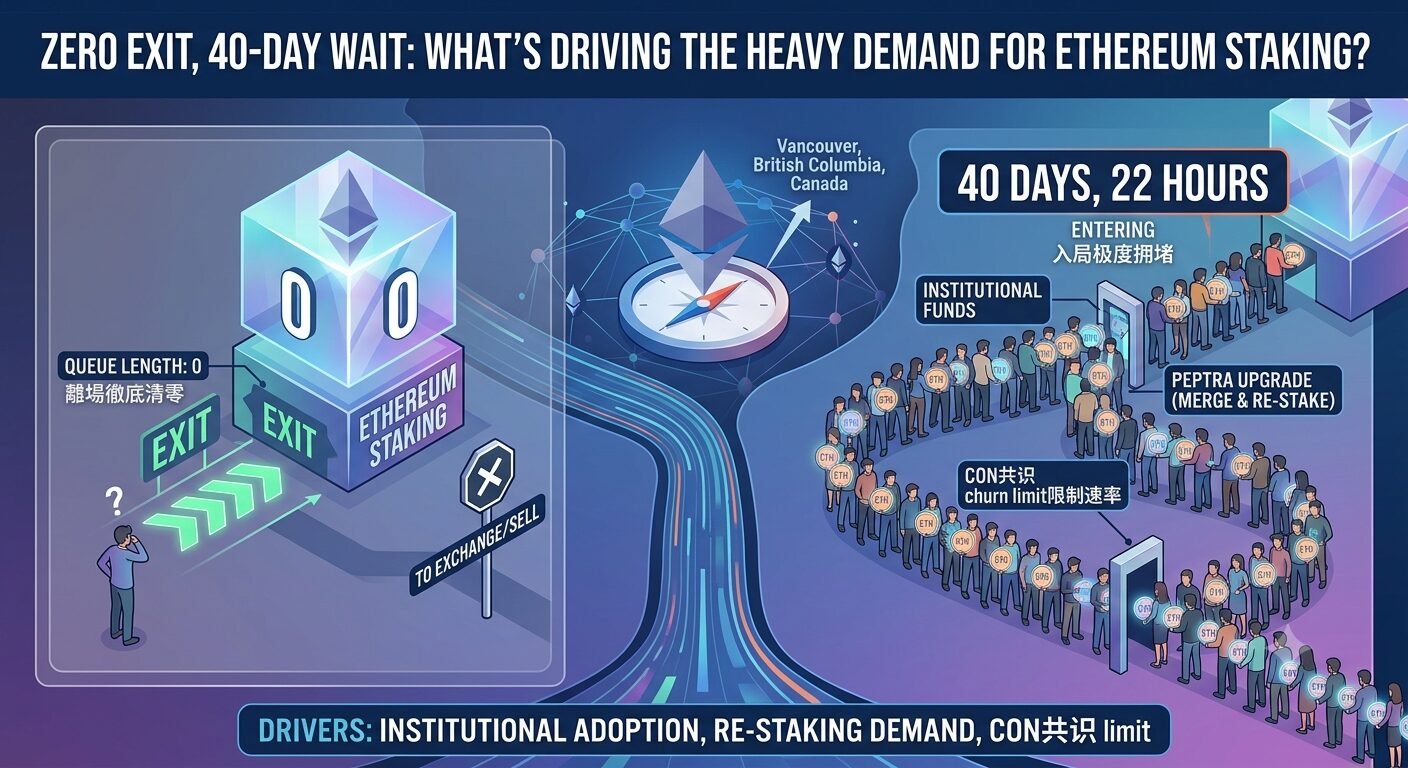 Zero Exit, 40-Day Wait: What’s Driving the Heavy Demand for Ethereum Staking?