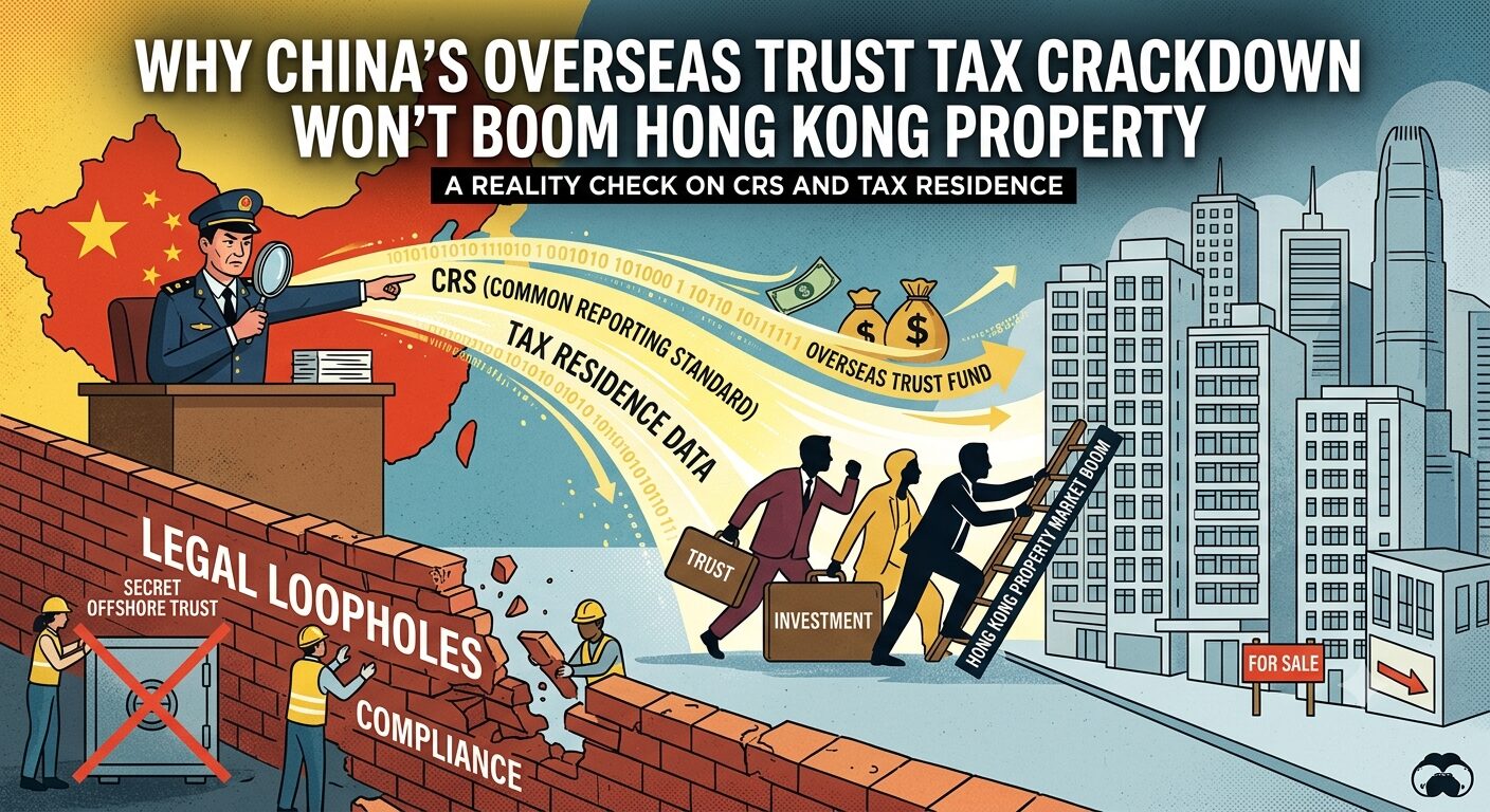 Why China’s Overseas Trust Tax Crackdown Won’t Boom Hong Kong Property: A Reality Check on CRS and Tax Residence