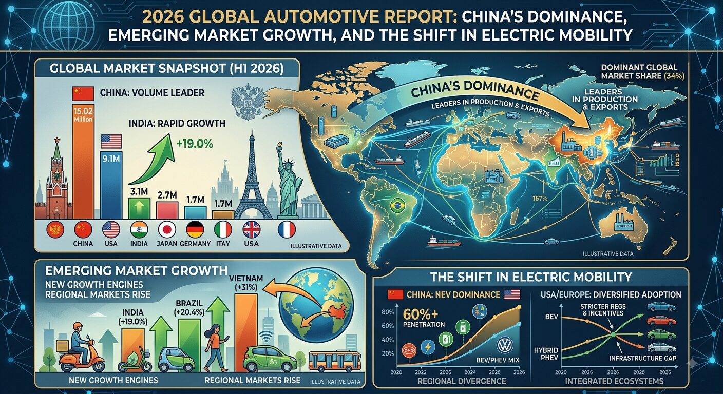 2026 Global Automotive Report: China’s Dominance, Emerging Market Growth, and the Shift in Electric Mobility