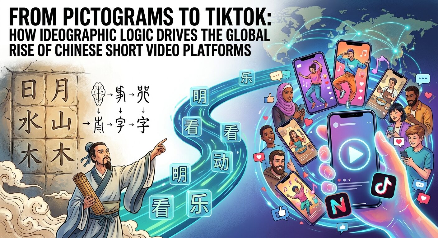 From Pictograms to TikTok: How Ideographic Logic Drives the Global Rise of Chinese Short Video Platforms