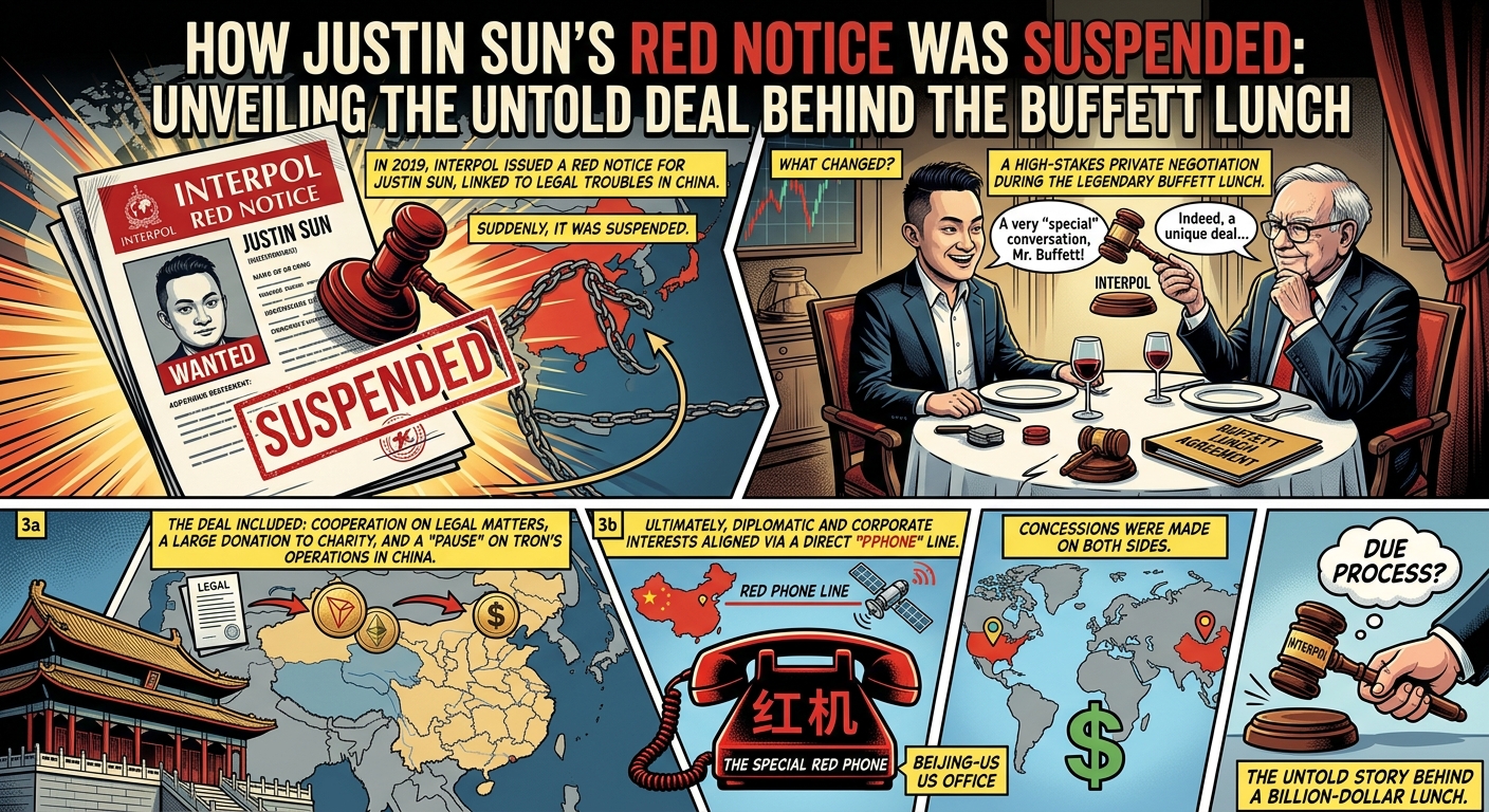 How Justin Sun’s Red Notice Was Suspended: Unveiling the Untold Deal Behind the Buffett Lunch
